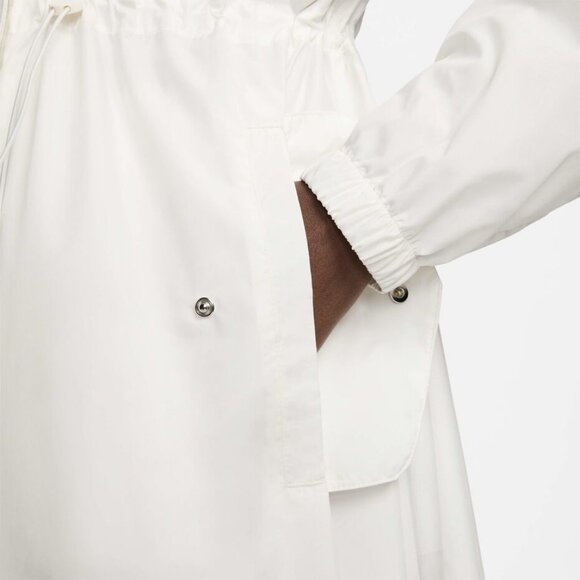 NEW Nike Sportswear Essential Trench Coat White Lightweight Womens L FN2843-133 - Picture 4 of 6